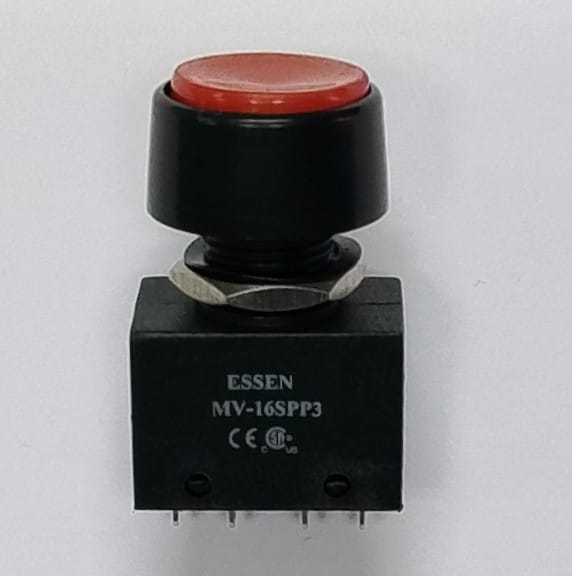 Essen MV-16SPP3/R (red) 7a Pushbutton Switch